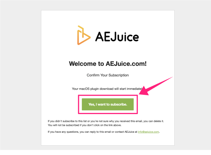 AEJuice 無料 プラグイン ダウンロード リンク