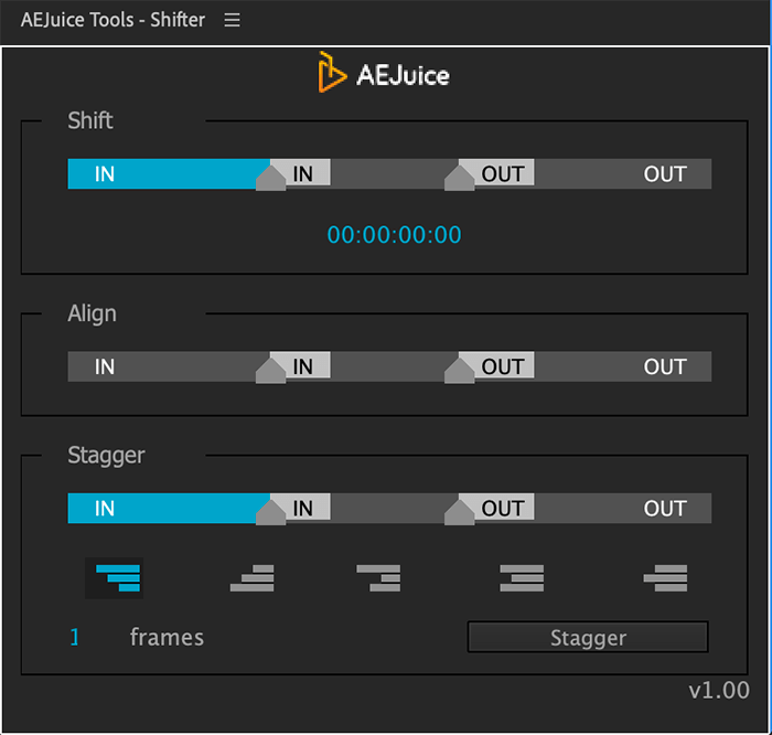 AEJuice 無料 プラグイン Shifter 機能