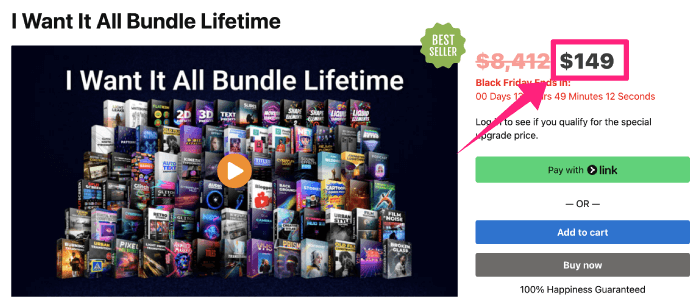 I Want It All Bundle Lifetime 価格 最安値 安く買う