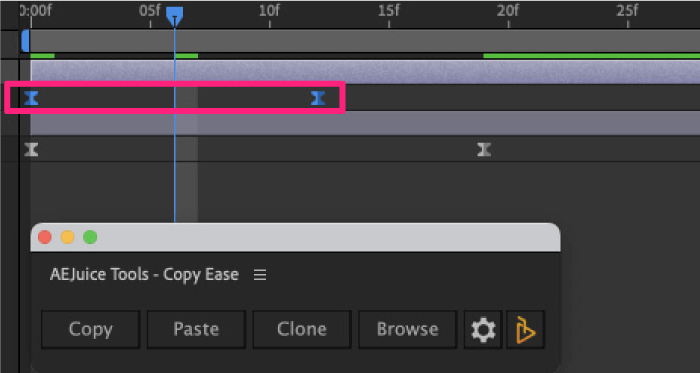 AEJuice Copy Ease 使い方 キーフレーム ペースト