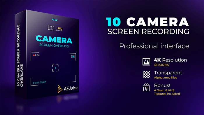 AEJuice Final Cut Pro X Camera Screen Recordings Overlays