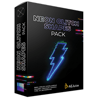 AEJuice Final Cut Pro X Neon Glitch Shapes パッケージ