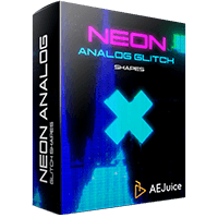 AEJuice Final Cut Pro X Neon Analog Glitch Shapes パッケージ