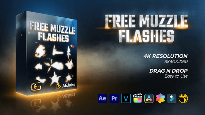 AEJuice Final Cut Pro X Free Muzzle Flashes 無料